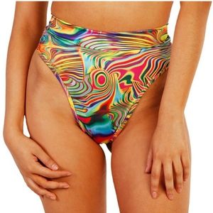 Groovy Gal High Waisted Thong Booty Shorts